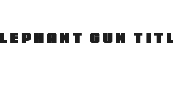 Elephant Gun Title Logo