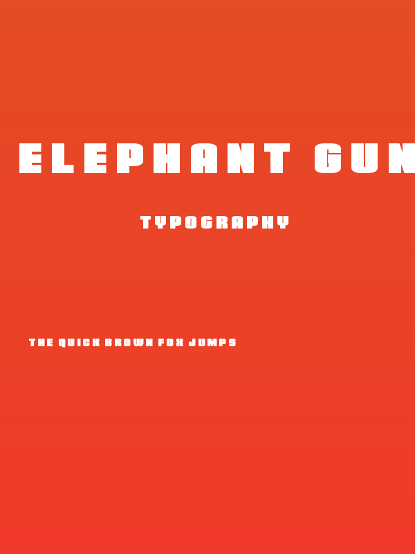 Elephant Gun Title Poster