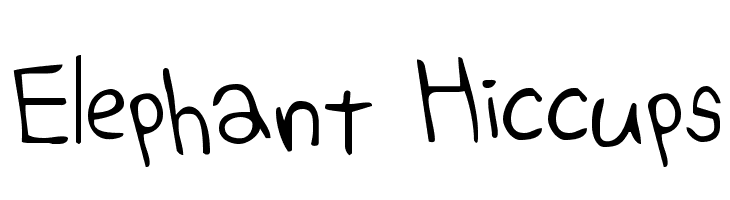 Elephant Hiccups Font