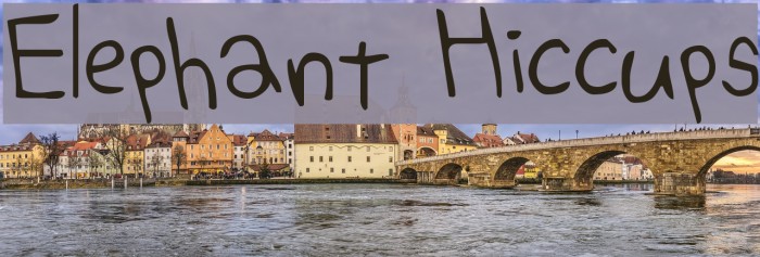 Elephant Hiccups Font examples