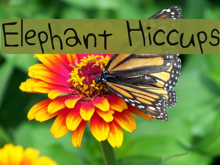 Elephant Hiccups Font examples