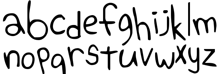 Elephant Hiccups Font LOWERCASE