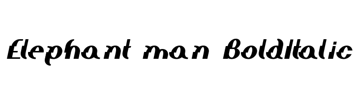 Elephant man BoldItalic  Frei Schriftart Herunterladen