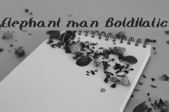 Elephant man BoldItalic خط examples