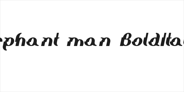 Elephant man BoldItalic Logo