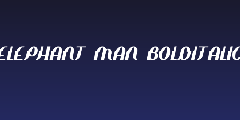 Elephant man BoldItalic Social Header