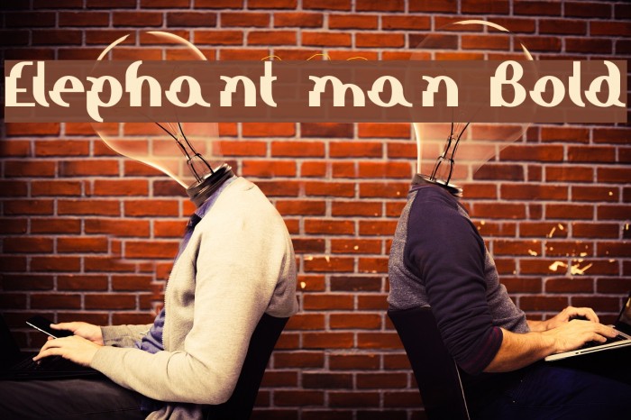 Elephant man Bold Шрифта examples