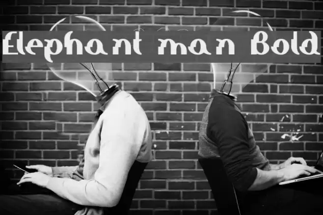 Elephant man Bold Шрифта examples