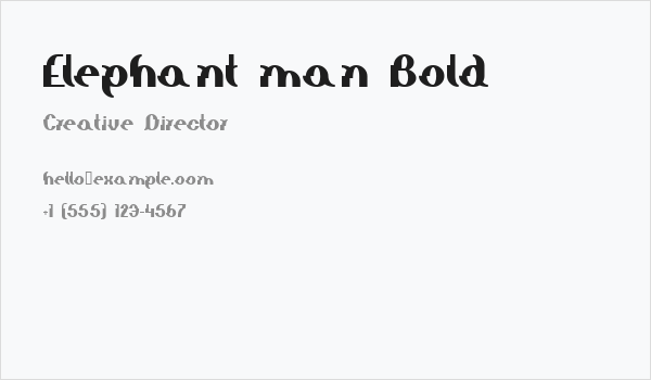 Elephant man Bold Business Card
