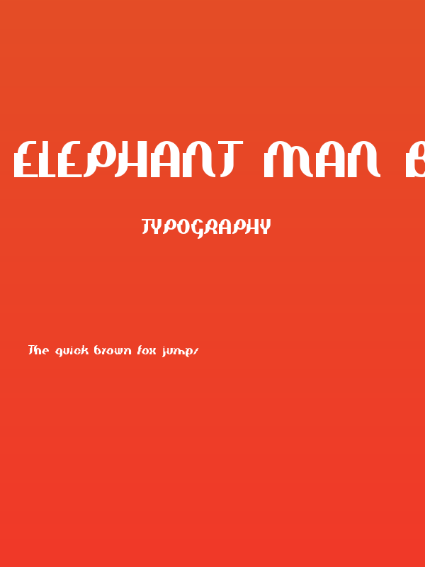 Elephant man Bold Poster