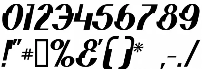 Elephant man Italic Font OTHER CHARS