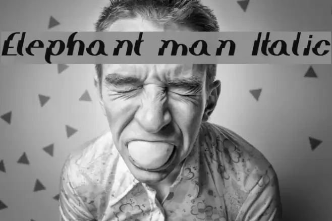 Elephant man Italic Font examples