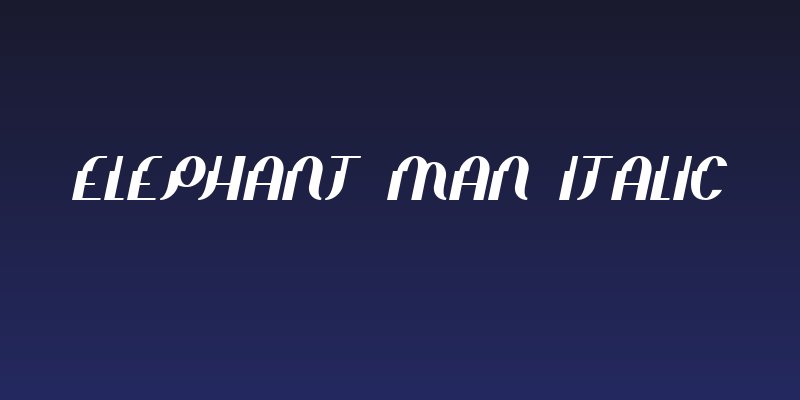 Elephant man Italic Social Header