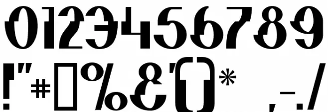 Elephant man フォント その他の文字