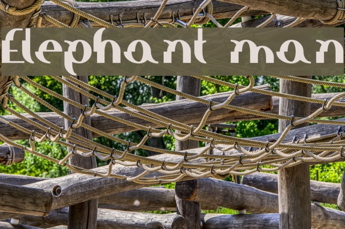 Elephant man Font examples