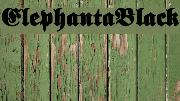 ElephantaBlack Font examples