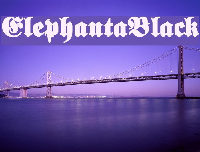 ElephantaBlack Font examples