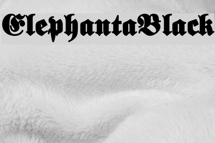 ElephantaBlack Font examples