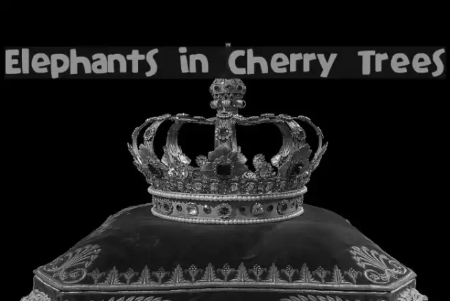 Elephants in Cherry Trees Font examples