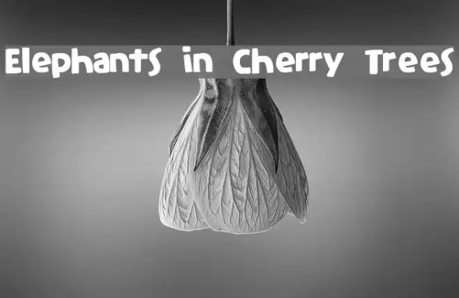 Elephants in Cherry Trees Font examples