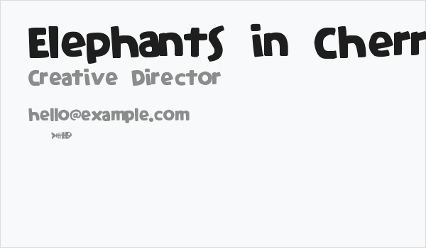 Elephants in Cherry Trees Business Card