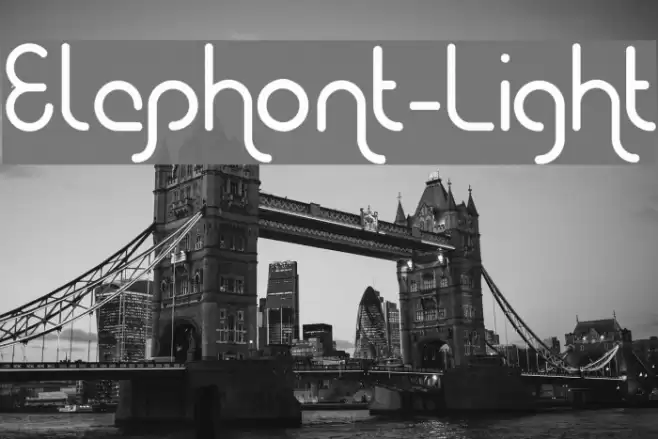 Elephont-Light Font examples