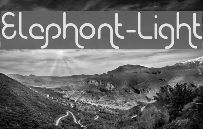 Elephont-Light Font examples