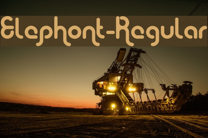 Elephont-Regular Font examples