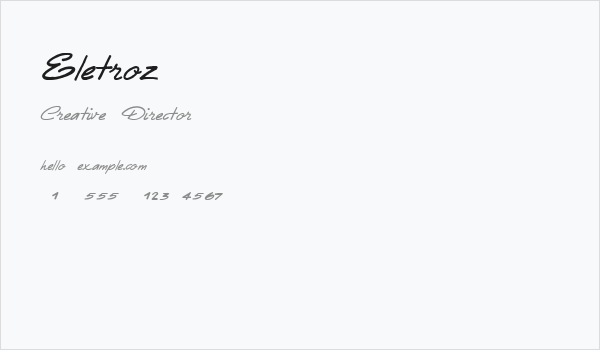 Eletroz Business Card
