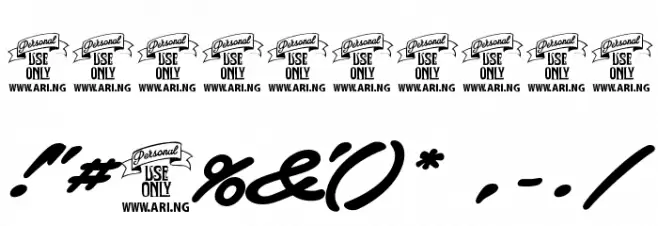 Elevate PERSONAL USE ONLY Font OTHER CHARS