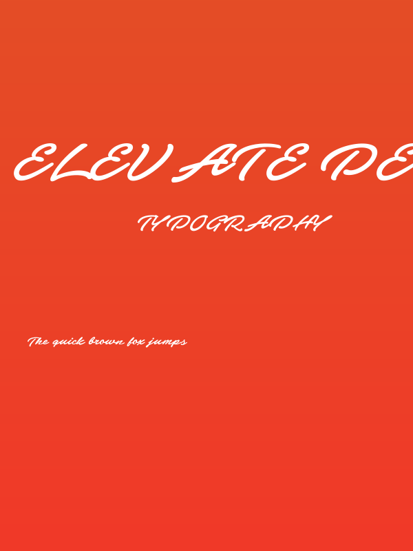 Elevate PERSONAL USE ONLY Poster