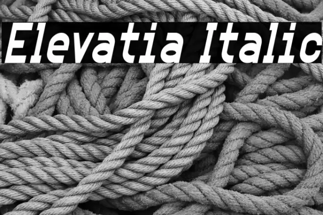 Elevatia Italic Font examples