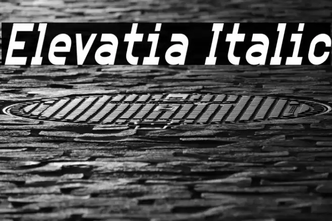 Elevatia Italic Font examples