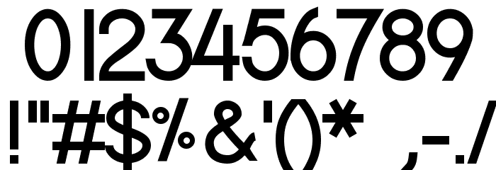 Elevation normal Font OTHER CHARS
