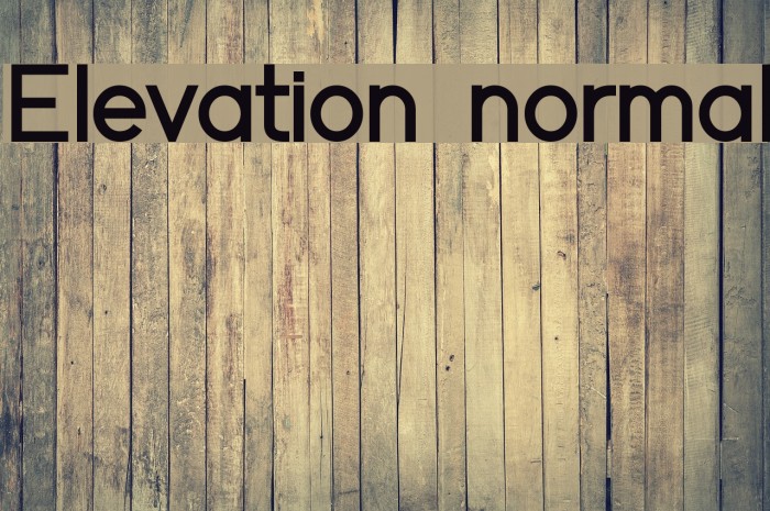 Elevation normal Font examples