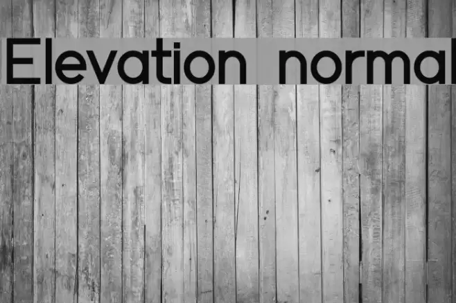 Elevation normal Font examples