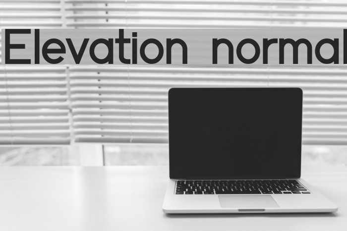Elevation normal Font examples