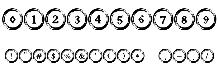Elevator Buttons Two フォント その他の文字