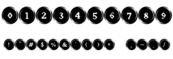 Elevator Buttons Font OTHER CHARS