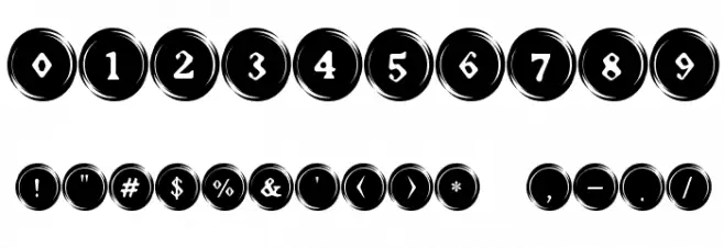 Elevator Buttons Font OTHER CHARS