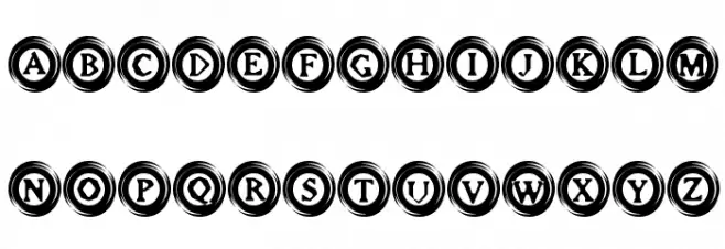 Elevator Buttons Font LOWERCASE