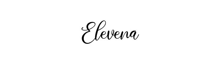 Elevena  フリーフォントのダウンロード