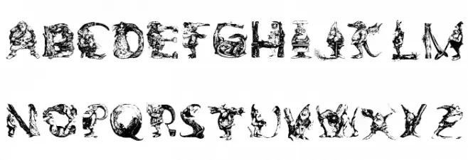 Elfabet Decorative 字体 大写