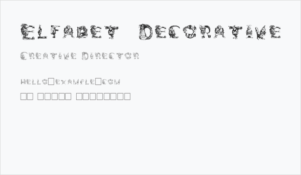 Elfabet  Decorative Business Card