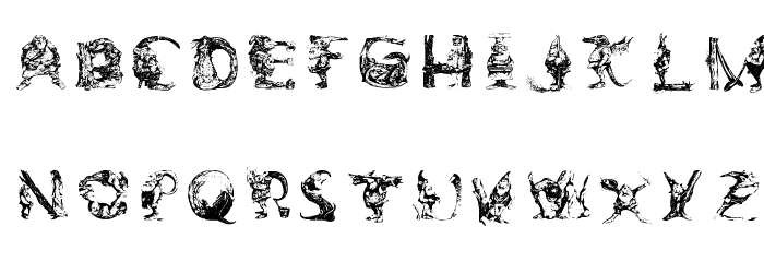 Elfabet Decorative Font LOWERCASE