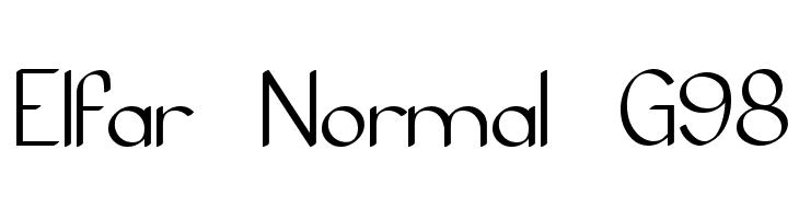 Elfar Normal G98 Font