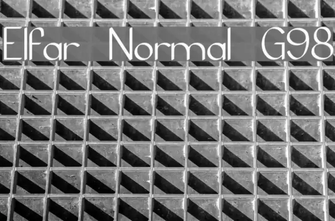 Elfar Normal G98 Font examples
