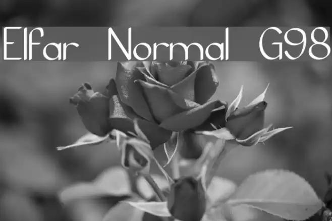 Elfar Normal G98 Font examples