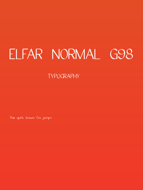 Elfar Normal G98 Poster