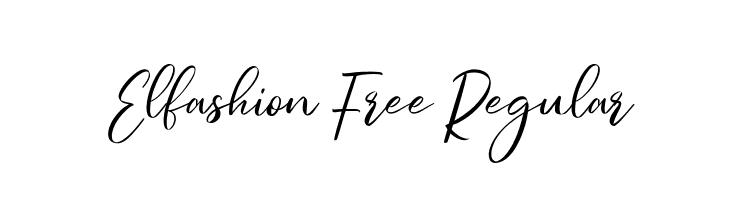 Elfashion Free Regular  Скачать бесплатные шрифты